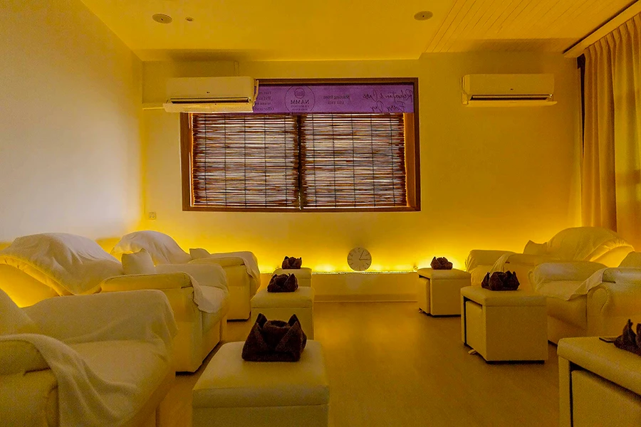 Serene boutique spa interior in Phuket